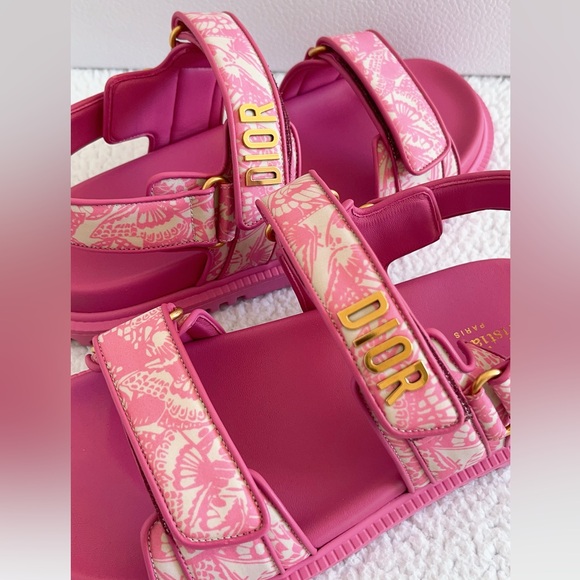 Authentic Christian Dior Women's DiorAct Lambskin leather sandals - Picture 4 of 16